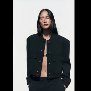 Zara maxi bomber jacket